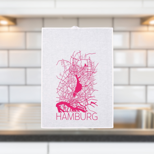 Geschirrtuch 'Hamburger Stadtplan'