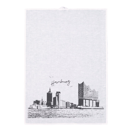 Geschirrtuch 'Hamburger Skyline'