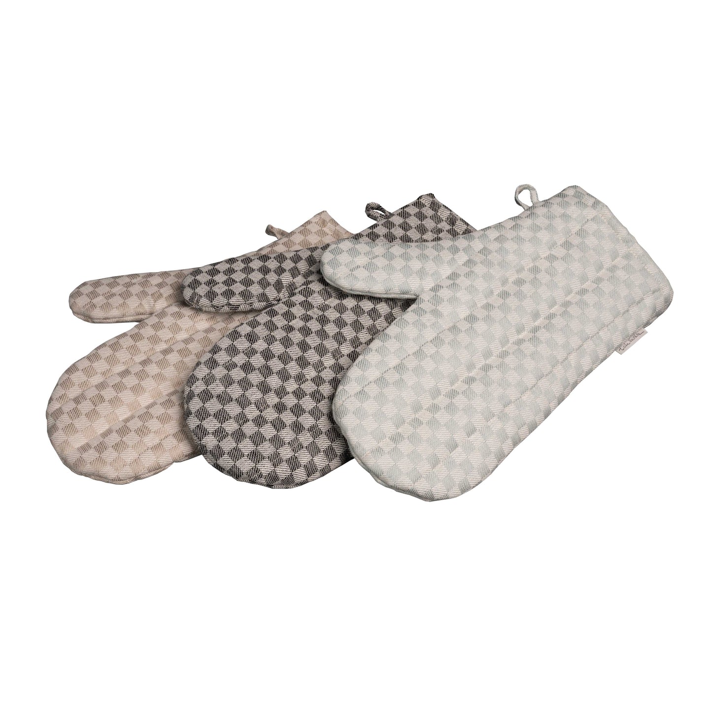 Halbleinen-Topfhandschuhe "Schachbrett"