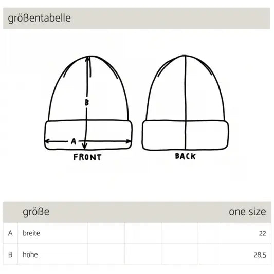 Beanie 'Franzbrötchen' - natural raw