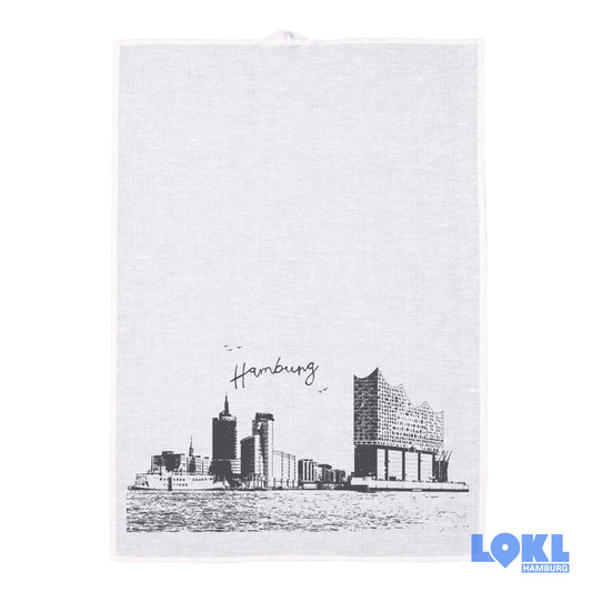 Geschirrtuch 'Hamburger Skyline'