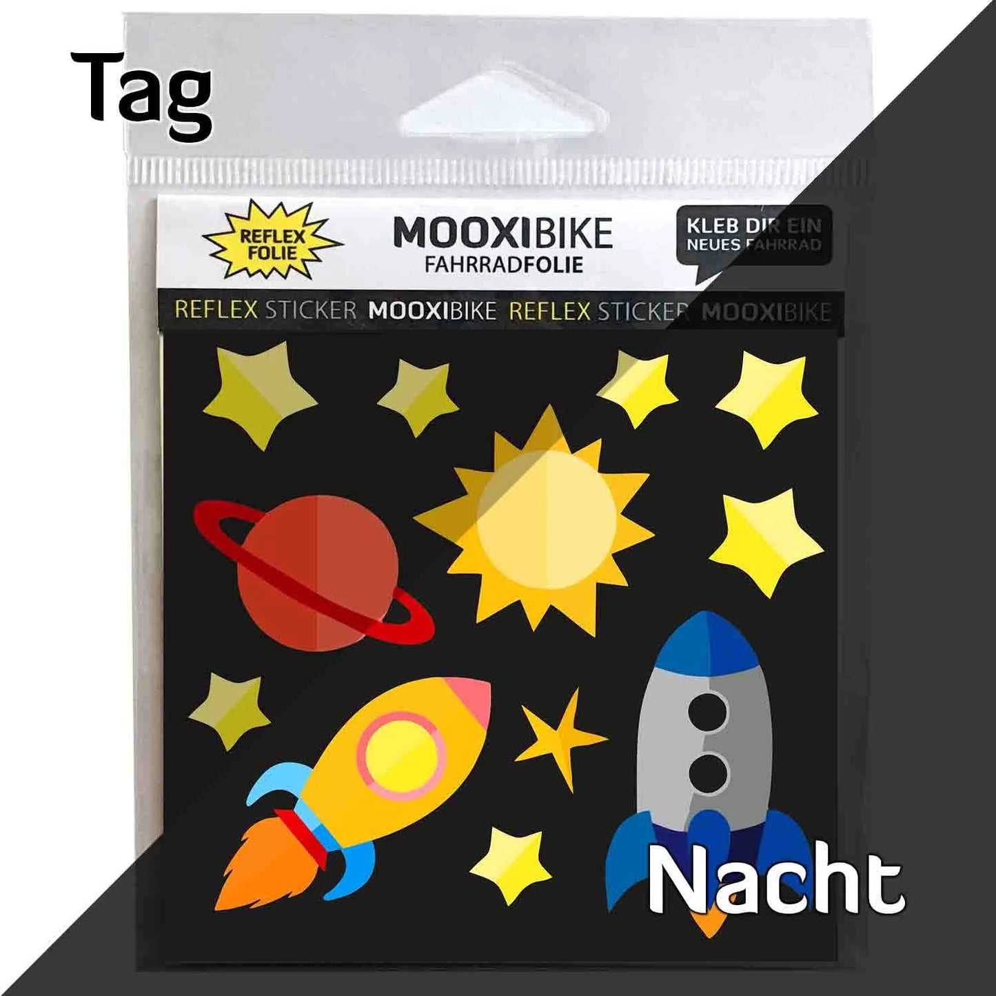 Reflektierende Fahrradaufkleber - Sticker in verschiedenen Designs