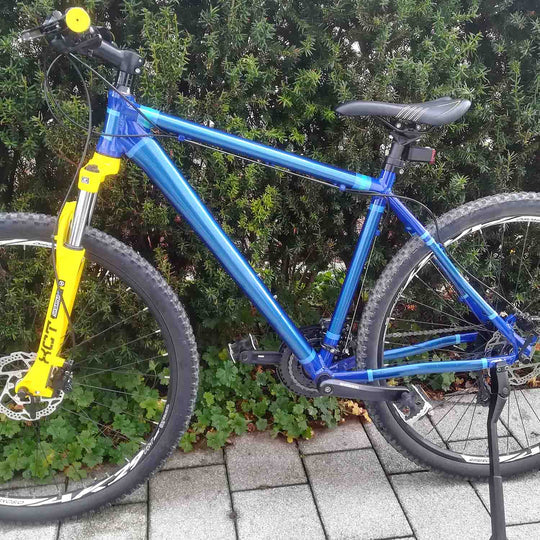 Glänzende Fahrradrahmenschutzfolie