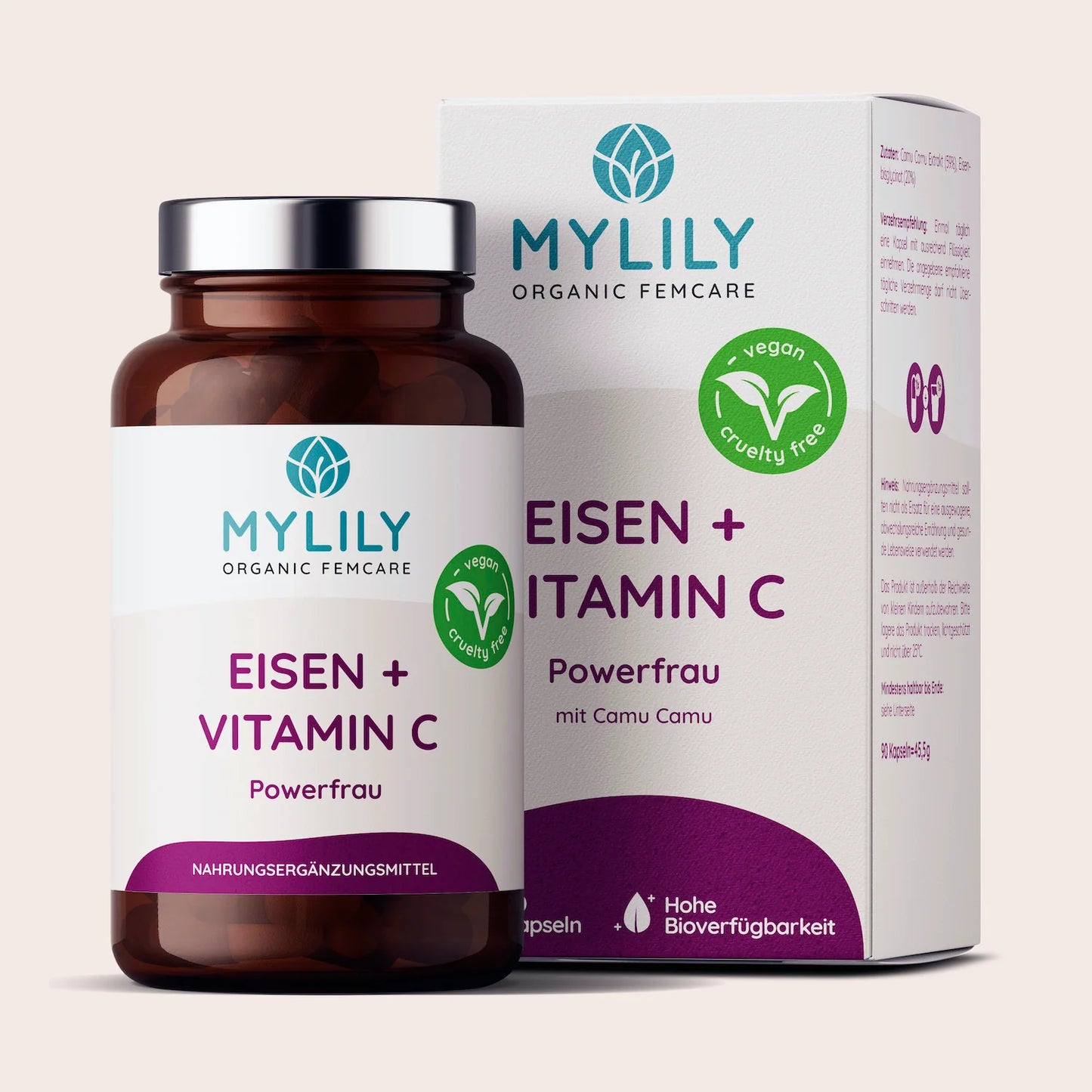 Nahrungsergänzungsmittel - Eisen + Vitamin C - Powerfrau