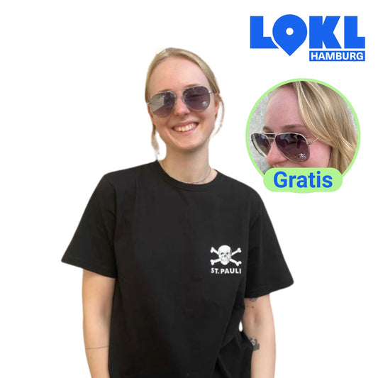 🤎🤍 St.Pauli T-Shirt Totenkopf II + Gratis Sonnenbrille