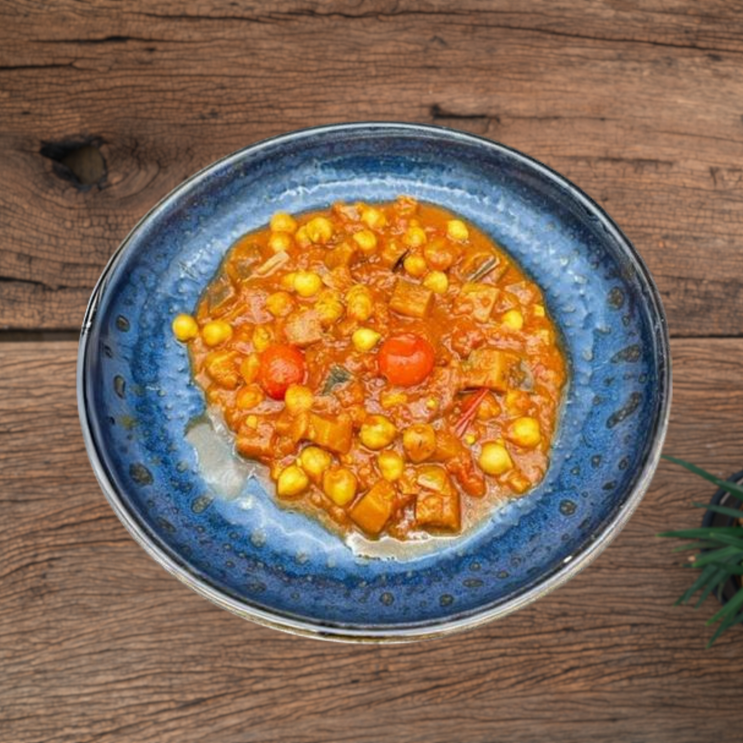Veganes Auberginen-Curry mit Kichererbsen (im Glas)