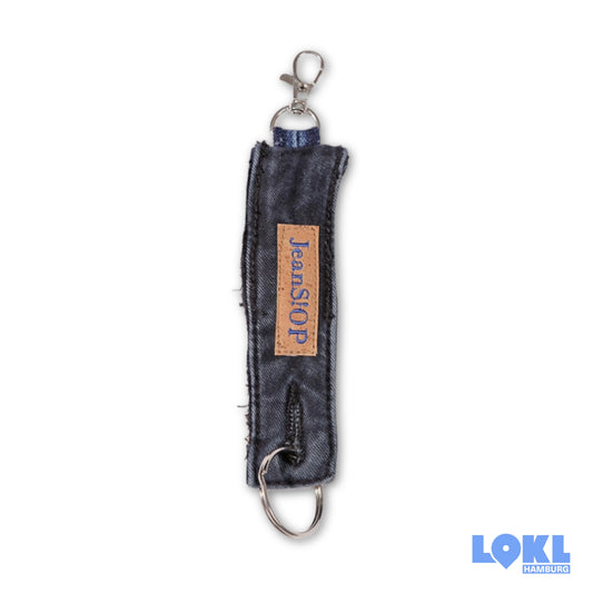 Schlüsselanhänger 'ReJean' - aus alten Jeans, mit Karabiner
