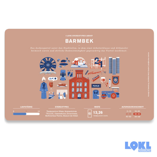 Frühstücksbrettchen 'Hamburger Stadtteile'