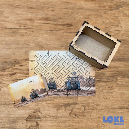 Puzzle Holz 'Elbfähre' - Fraktal