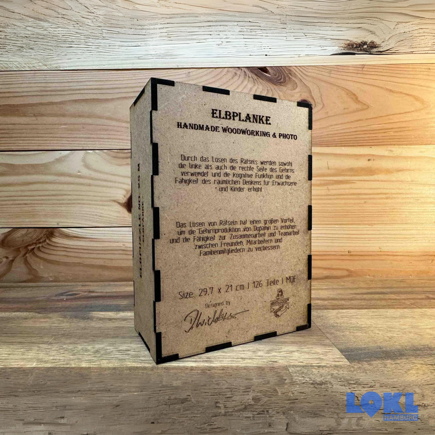 Puzzle Holz 'Elbfähre' - Fraktal