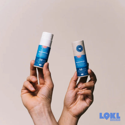 Feste Sonnencreme 'Naseweiss' - LSF 50