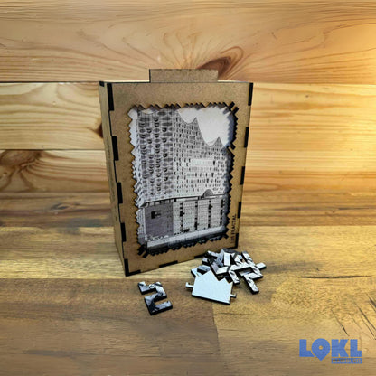 Puzzle Holz 'Hafensymphonie' - Fraktal