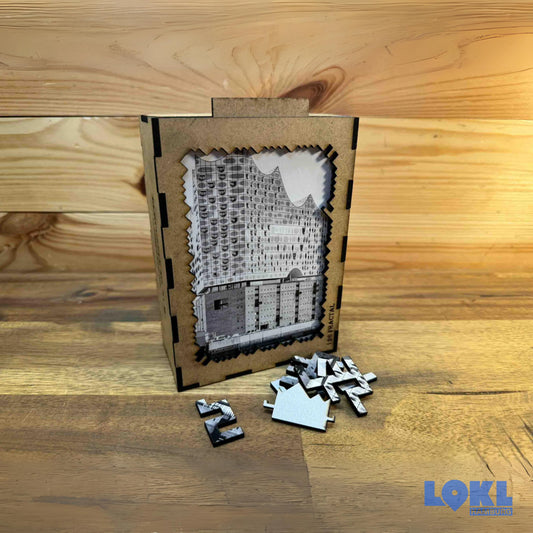 Puzzle Holz 'Hafensymphonie' - Fraktal