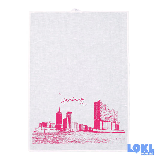 Geschirrtuch 'Hamburger Skyline'