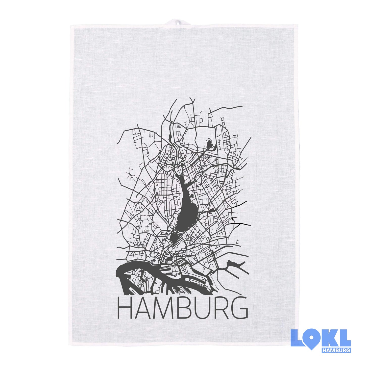 Geschirrtuch 'Hamburger Stadtplan'