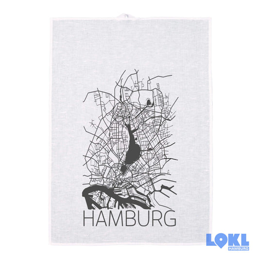 Geschirrtuch 'Hamburger Stadtplan'