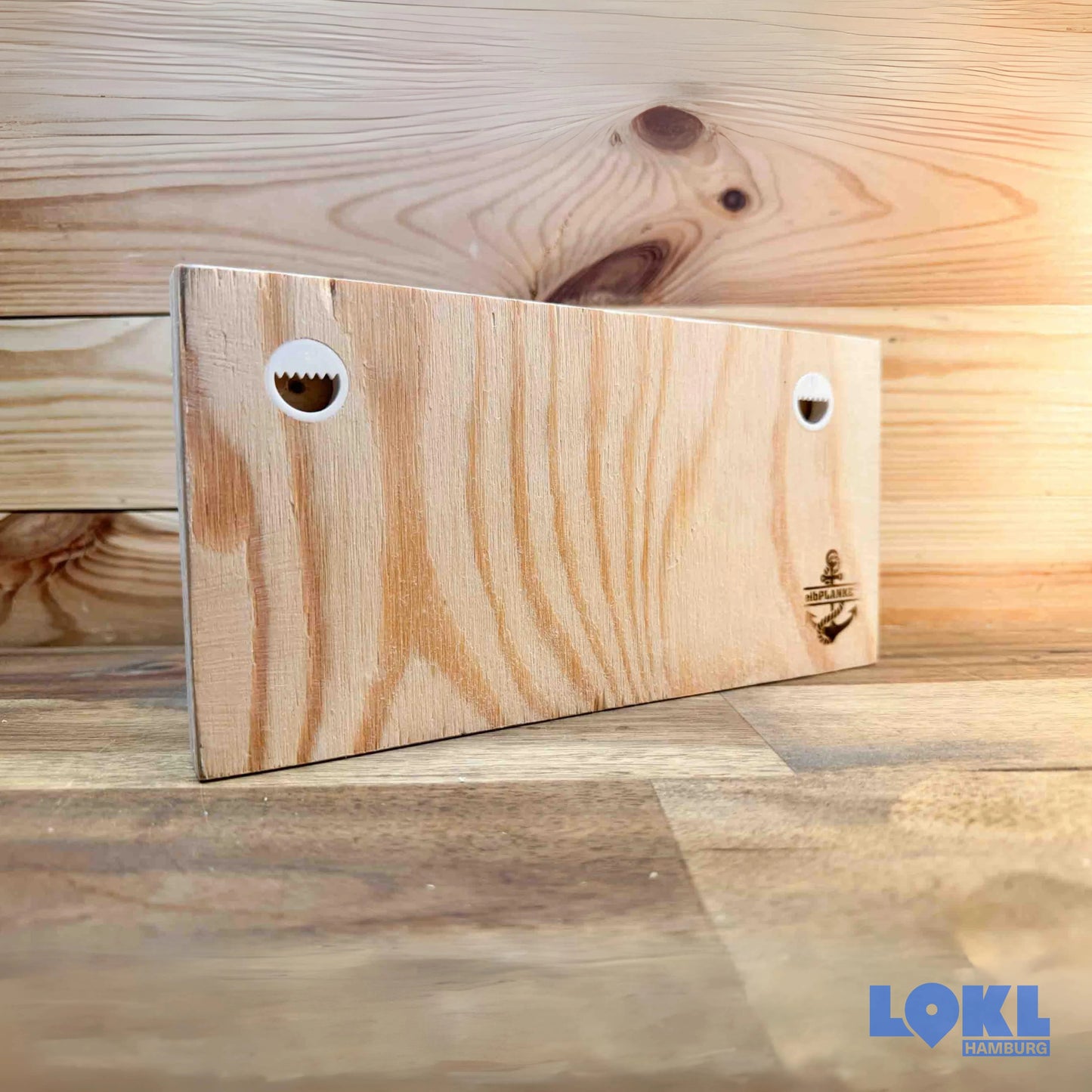 Schlüsselbrett Holz 'I'm going to Hamburch' - 24x12 cm