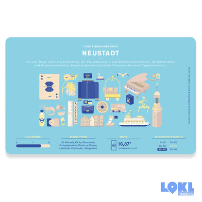 Frühstücksbrettchen 'Hamburger Stadtteile'