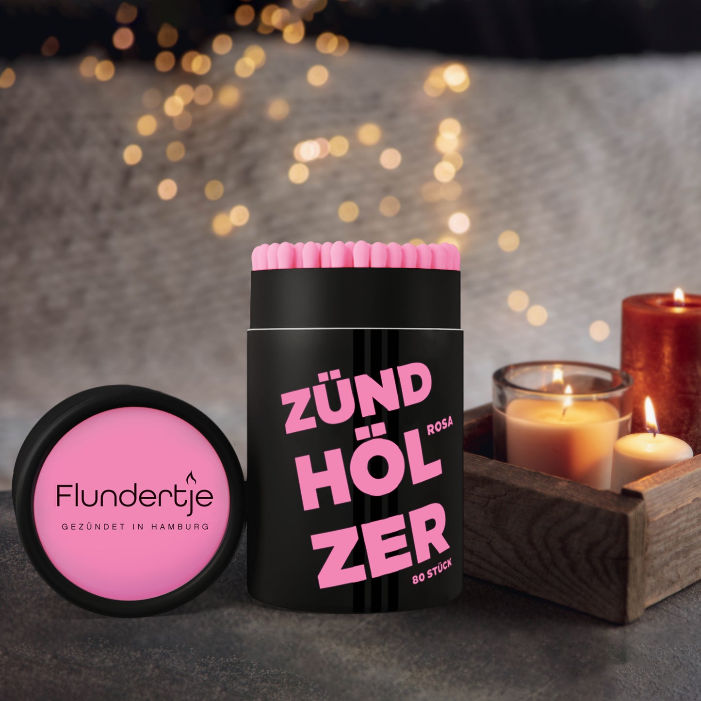 Designer-Zündhölzer Rosa