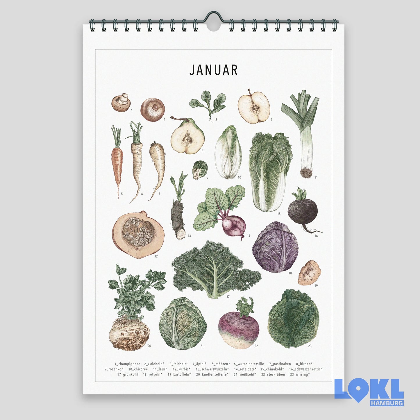 Saison-Kalender 'Coloriert'