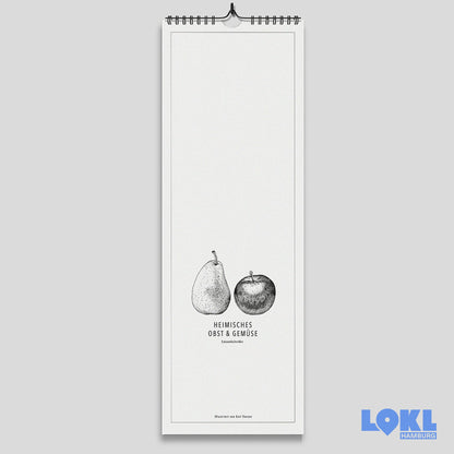 Saison-Kalender 'Streifenformat'