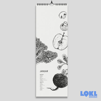 Saison-Kalender 'Streifenformat'