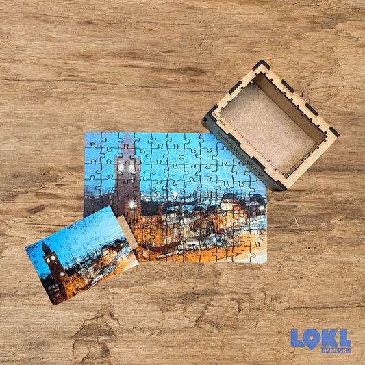 Puzzle Holz 'St. Pauli Landungsbrücken'