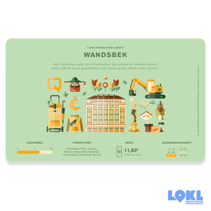 Frühstücksbrettchen 'Hamburger Stadtteile'