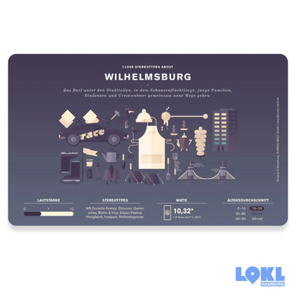 Frühstücksbrettchen 'Hamburger Stadtteile'