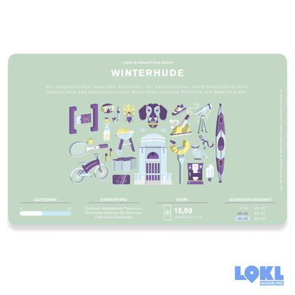 Frühstücksbrettchen 'Hamburger Stadtteile'