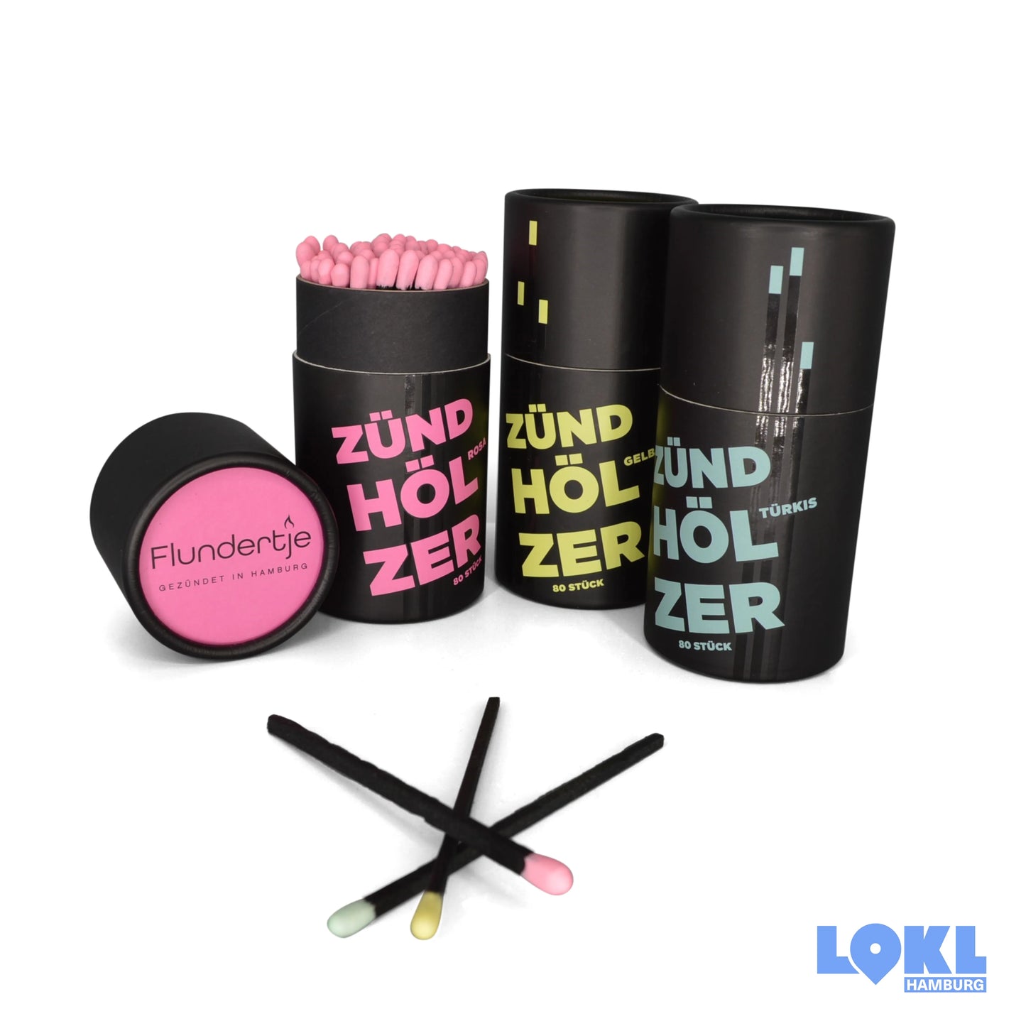 Zündhölzer-Set Designer 'Farbmix'