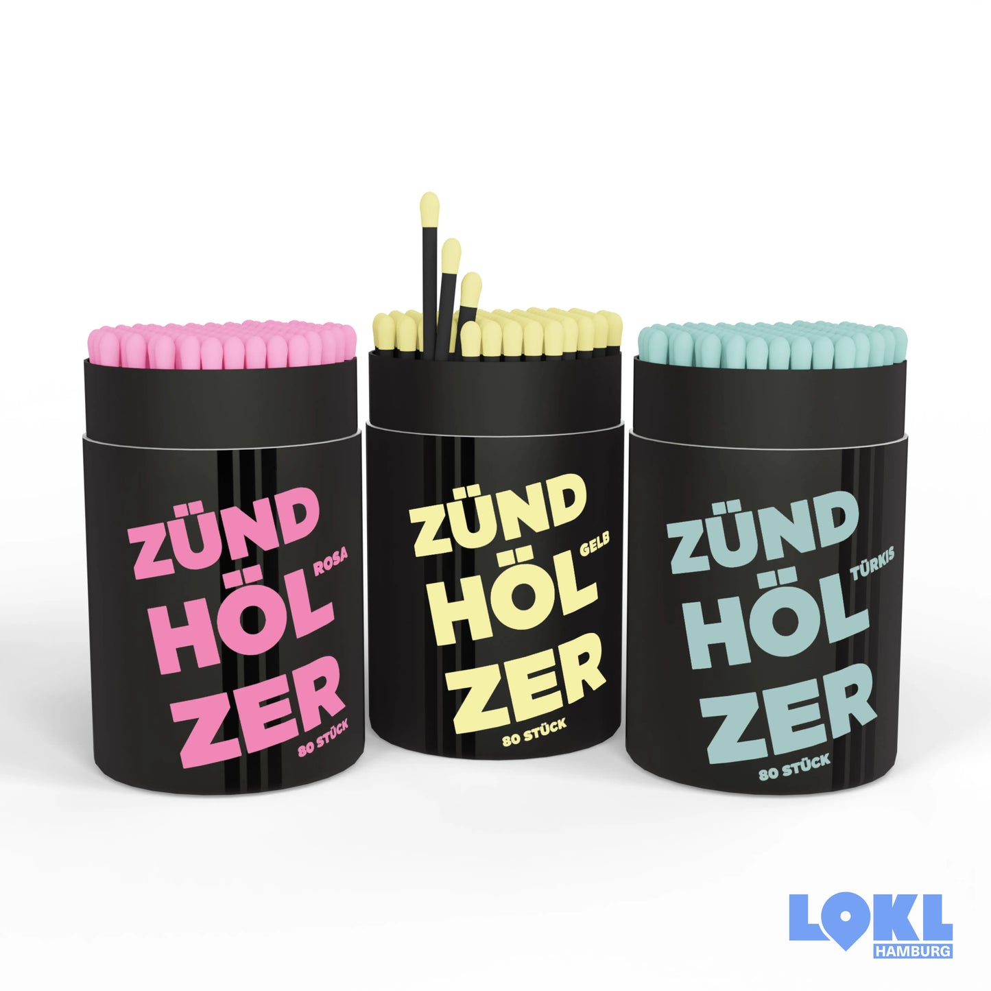 Zündhölzer-Set Designer 'Farbmix'