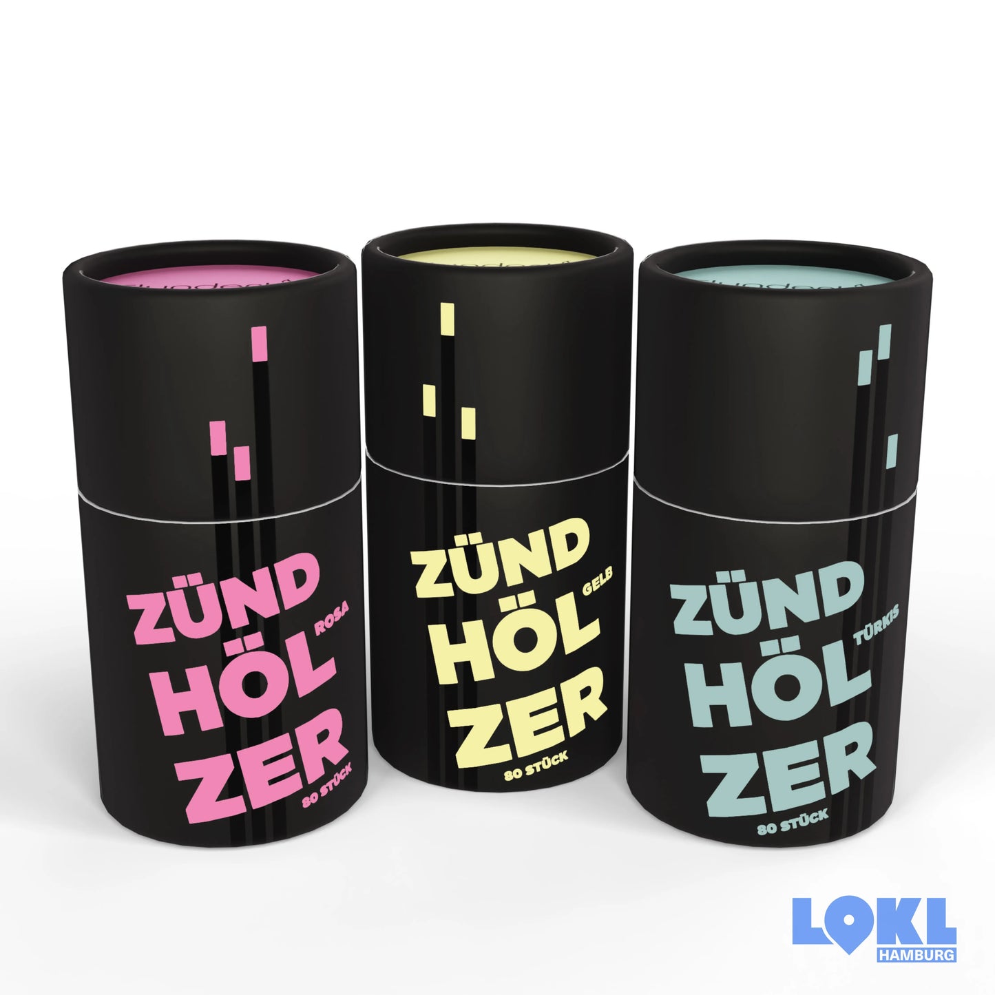 Zündhölzer-Set Designer 'Farbmix'