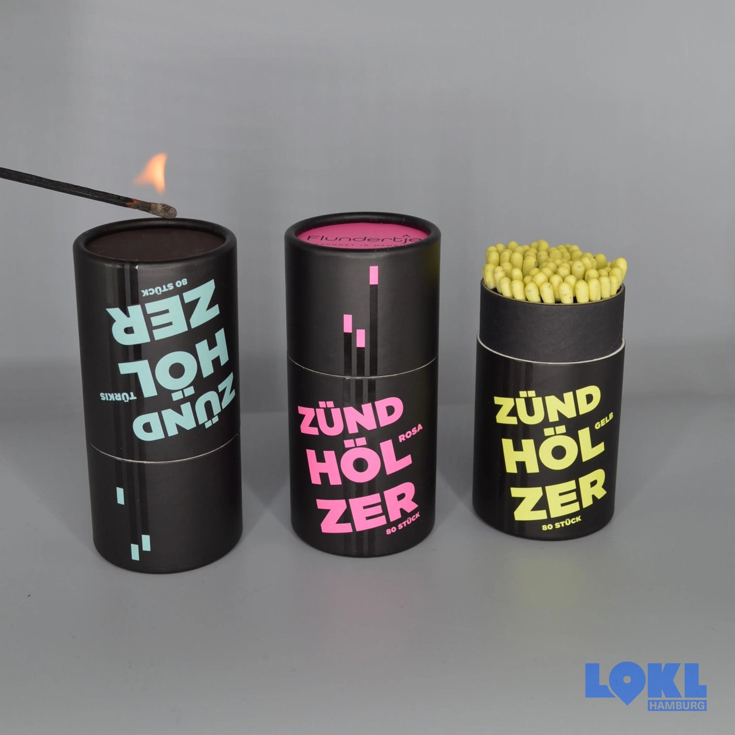 Zündhölzer-Set Designer 'Farbmix'