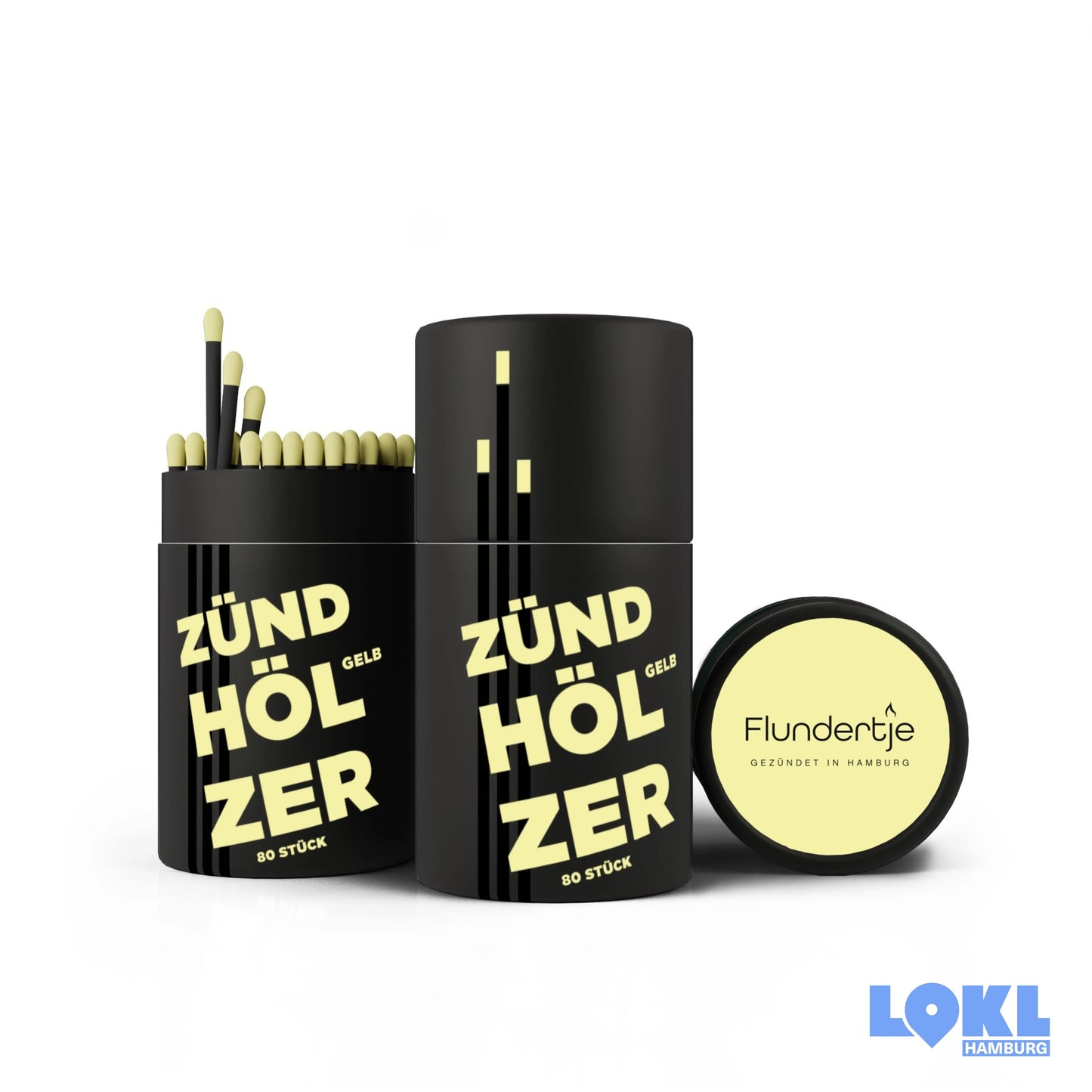 Zündhölzer-Set Designer 'Gelb'