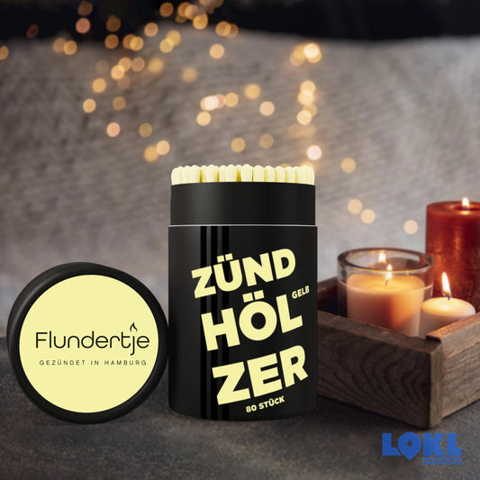 Zündhölzer-Set Designer 'Gelb'